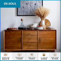 北欧实木餐边柜现代简约储物柜客厅玄关柜原木餐厅茶水柜厨房酒柜