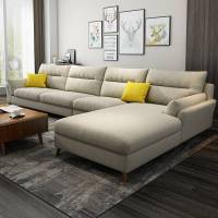 北欧简约整装家具转角北欧乳胶沙发布艺沙发可拆洗小户型客厅组合