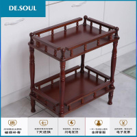 圆形小茶几实木茶机置物架花架电话架饮水机架麻将桌边几沙发角几