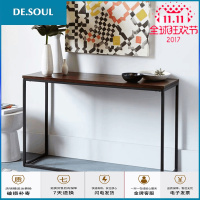 玄关桌简约靠墙窄桌子实木铁艺条案台墙边窄桌长条沙发后背柜条几