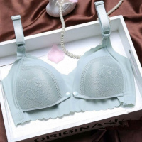 哺乳文胸产后防下垂冰丝薄款防走光聚拢怀孕期母乳内衣无钢圈喂奶