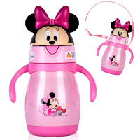 迪士尼 宝宝水杯保温吸管杯带手柄防漏幼儿童学饮杯240毫升水杯