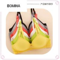 波迷娜(BOMINA)高初中生少女青春育期全纯棉无钢圈白黑色文胸纯色小码内衣胸罩