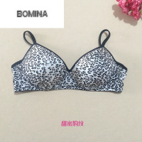 波迷娜(BOMINA)高档丝印花无钢圈文胸桑印花面料薄款舒适文胸少女士运动睡眠内衣