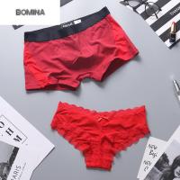 波迷娜(BOMINA)[放心购]2021新款 情侣内裤 纯性感诱惑创意 男纯女套装