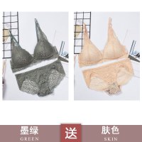 波迷娜(BOMINA)内衣女学生高中少女18-19岁前扣文胸内衣女薄款无钢圈美背胸罩小胸聚拢法式性感蕾丝少女