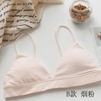 波迷娜(BOMINA)无磁内衣过安检细肩带美背吊带内衣棉无钢圈薄款小胸法式三角杯文胸无痕无磁无铁