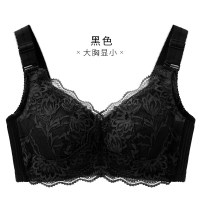 波迷娜（BOMINA)美八分无钢圈文胸大胸显小文胸薄款内衣女士无钢圈胸罩收副乳防下垂大码全罩杯缩胸