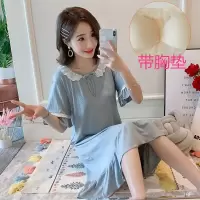 波迷娜(BOMINA)女人穿的睡裙很潮可外穿春季睡裙女短袖棉中长款可爱公主睡裙宽松薄款夏服莓