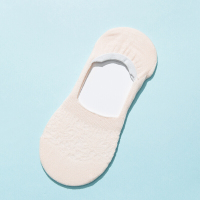 波迷娜(BOMINA)女生袜子棉袜潮透气舒适袜网眼船袜女士硅胶防滑夏夏季薄款隐形袜短袜浅口J 五双姜 35-40码