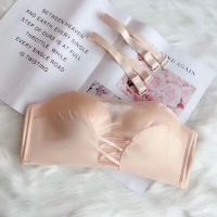 波迷娜(BOMINA)同款无肩带内衣女防滑抹胸聚拢加厚裹胸礼服隐形小胸罩性感无钢圈文胸