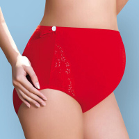 波迷娜（BOMINA)大红色孕妇内裤高腰可调节本命年结婚喜庆托腹怀孕期短裤内衣棉