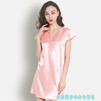 波迷娜(BOMINA)官方品质睡衣女夏性感小个子睡裙女夏天性感短袖睡衣冰丝韩版宽松薄款小个子夏季裙子