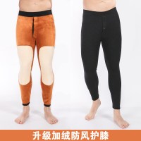 波迷娜（BOMINA)冬季男士保暖裤秋裤大码修身打底裤单件防风棉裤男