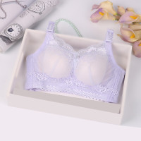 波迷娜（BO均码INA)内衣套装女无钢圈文胸聚拢学生性惑少女薄款收副乳夏季蕾丝胸罩