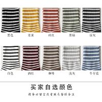 波迷娜(BOMINA)条纹女袜子中筒袜纯棉日系潮韩国学院风个性街头中长筒袜 黑色+白色+浅灰+姜+酒红 均码(5