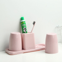时尚简约创意 牙刷架套装 漱口杯 双杯洗漱套装 情侣杯