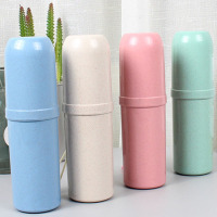 小麦秸秆旅行漱口杯套装便携式牙缸杯洗漱杯牙刷牙膏收纳盒