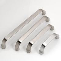 全实心不锈钢拉丝银 现代极简约拉手 橱柜抽屉衣柜家具把手820