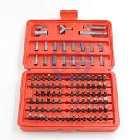 塑盒装100件套批头批咀电动螺丝刀接杆套筒组套 十字一字梅花批头