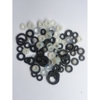 波纹进水软管密封圈垫片4分硅胶橡胶垫带过滤网垫圈6分淋浴皮垫圈