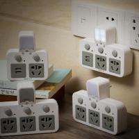 电源转换器插头一转二三多无线多功能扩展排插座独立开关USB多用