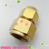 压力表扩口直通 内丝铜管接头 喇叭口铜管直通 M20*1.5-6MM(1/4)