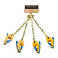 油桶钳叉车夹具三爪/四爪钩铁桶塑料桶链条式多功能起重钳