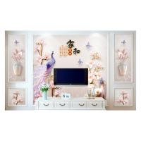 8D电视背景墙壁纸客厅装饰5D现代简约3D影视墙纸家用墙布壁画大气