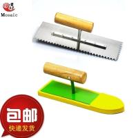 马赛克抹泥刀锯齿抹子灰刀填缝刮板海绵馒刀腻子刀泥瓦匠五金工具