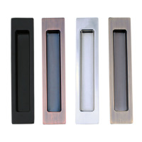 美式黑色嵌入式移拉手暗装推拉暗藏隐形对装扣手厨房阳台把手