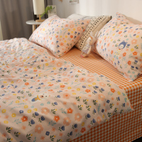 1.5m被套小碎花ins北欧简约三件套床单床上小清新四件套