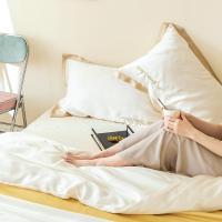 凉感60支色天丝四件套1.8米 简约双人被套床单床品套件丝滑