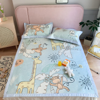 北欧单人双人床上席子1.8M卡通小兔子夏季凉席简约冰丝席空调席