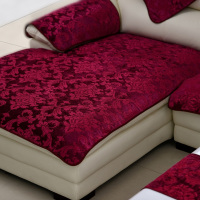 古典欧式贵妃椅坐垫提花布艺沙发垫巾罩套定做坐垫防滑红色雪尼尔