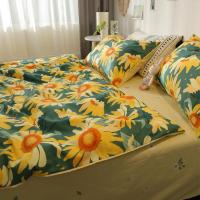 太阳花床上用品单人双人学生宿舍床单被套小清新四件套1.8米