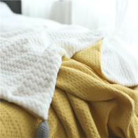 【小华夫格】北欧少女心被套毛毯盖毯加厚冬季保暖毯子简约休闲毯