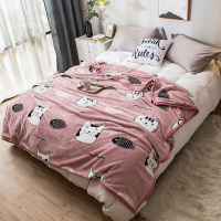 夏季毛毯被子薄款单人宿舍学生法兰绒床单珊瑚绒毯子午睡小空调毯