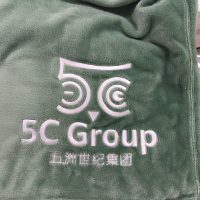 法兰绒毛毯定制定做来图礼品礼盒装结婚送礼绣花加工logo