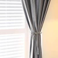 现代色窗帘客厅卧室欧式加厚丝绒布定制意大利绒窗帘