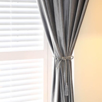 现代色窗帘客厅卧室欧式加厚丝绒布定制意大利绒窗帘