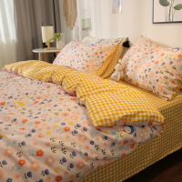 田园被套小清新可爱床上三件套1.8米1.5m单人双人四件套