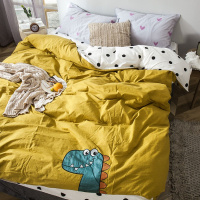 刺绣款水洗棉被套单件 ins少女心卡通可爱被罩单人双人