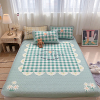 少女系韩国小清新乳胶凉席三件套不粘身凉感丝冰丝凉席1.5/1.8m