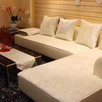 轻奢沙发垫套子巾罩四季通用布艺简约现代毛绒北欧皮紫色防滑定做