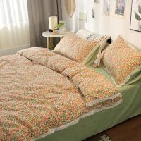 韩式小清新小花边床品小碎花田园淑女床单被套床上四件套1.8米1.5