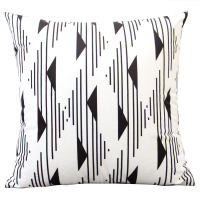 几何黑白布艺沙发抱枕床头靠枕套简约现代北欧客厅靠垫含芯定制