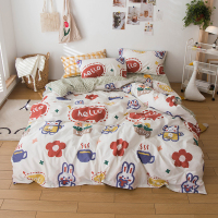 原创手绘可爱卡通四件套少女心萌萌哒床单被套三件套床品