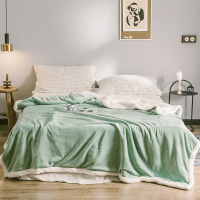 冬季双层加厚羊羔绒被套毛毯保暖多功能毯子 沙发毯空调毯午睡毯