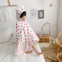 北欧 kids world更有趣的童年儿童6层纱布浴巾浴袍适合7岁内